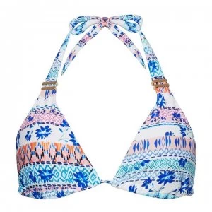 Image of Figleaves Soft Halter Triangle Top - CORNFLOWER Blue
