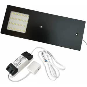 Image of Loops - 1x matt Black Ultra-Slim Rectangle Under Cabinet Kitchen Light & Driver Kit - Natural White led