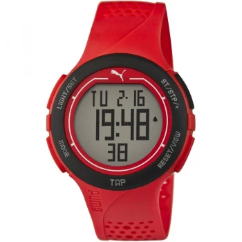 Image of Mens Puma PU91121 TOUCH - red Black Alarm Chronograph Watch