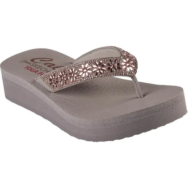 Image of Skechers Womens Vinyasa - Wild Daisies Thong Sandals UK Size 6 (EU 39)
