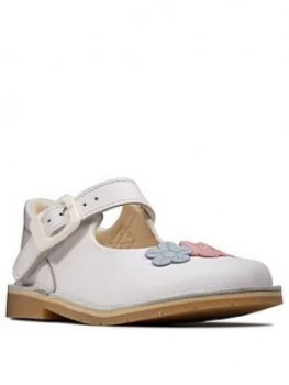 Image of Clarks Toddler Girl Comet Gem Shoes - White, Size 8 Younger