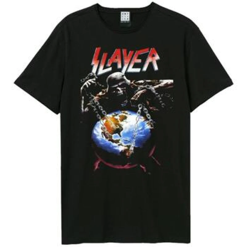 Image of Amplified Amplified Men World Slayer T-Shirt in Black Size: 3X-Large Black XXXL Male 5063377022568