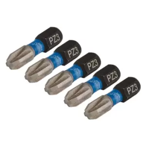 Image of Draper Expert 04975 5pc PZ-Type Impact Screwdriver Bits, No. 3 x 25mm, 1/4" Hex