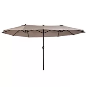 Image of Outsunny Market Umbrella 84D-031V01CF Metal, Polyester Tan