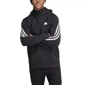Image of Future Icons 3-Stripes Hoodie in Cotton Mix with Zip Fastening