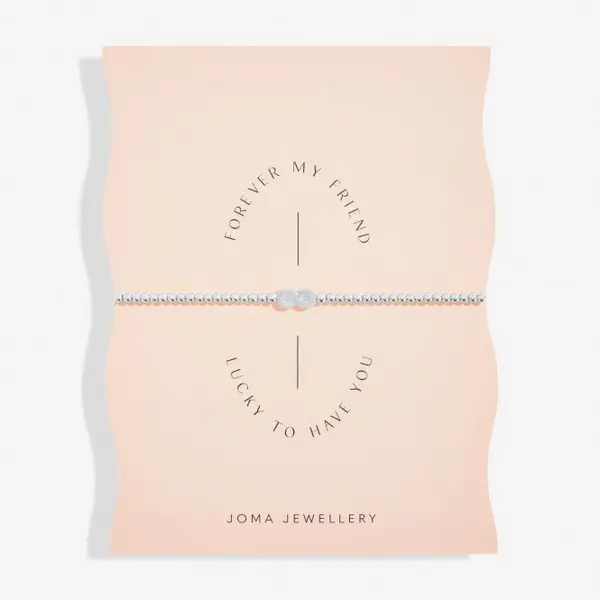 Image of Forever My Friend Lucky To Have You Silver Plated 17.5cm Bracelet 6776