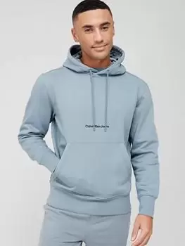 Image of Calvin Klein Jeans Institutional Overhead Hoodie - Grey , Dark Grey, Size S, Men