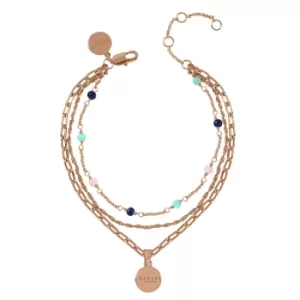 Image of Radley Ladies 18ct Rose Gold Plated Layered Beaded Bracelet