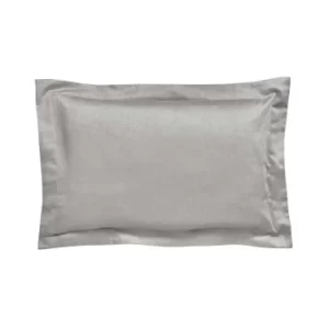 Image of Bedeck of Belfast Fine Linens Tahra Oxford Pillowcase, Silver