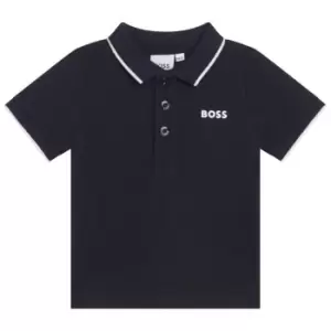 Image of Boss Small Logo Polo Infant Boys - Blue