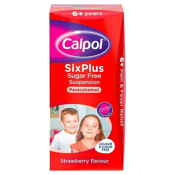 Image of Calpol Six Plus Colour & Sugar Free Suspension 100ml 100 ML