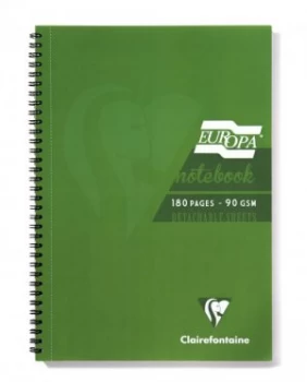 Image of Europa A4 Sidebound Notebook Green PK5