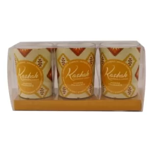 Image of Set of 3 Kasbah Votive Candles in Jars, Jasmine Fragrance