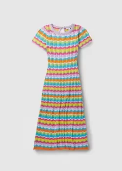 Image of Olivia Rubin Womens Kaila Knitted Striped Maxi Dress In Wiggle