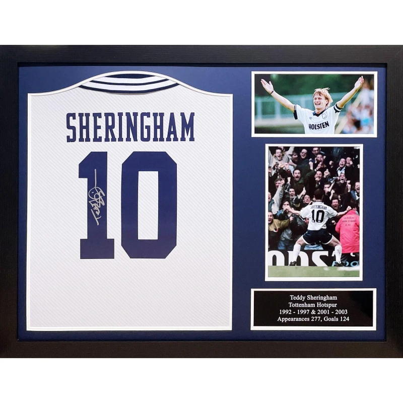 Image of AllStarSignings Ltd Teddy Sheringham signed Tottenham 1994 shirt White unisex One Size