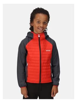 Image of Boys, Regatta Kids Kielder Hybrid V Jacket - Red/grey, Red/Grey, Size 13 Years
