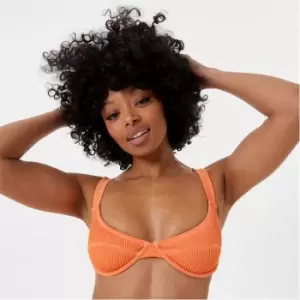 Image of Jack Wills Crinkle Tanga Bikini Bottom - Orange