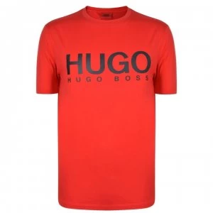 Image of Hugo Boss Dolive Logo T-Shirt Red/White Size L Men