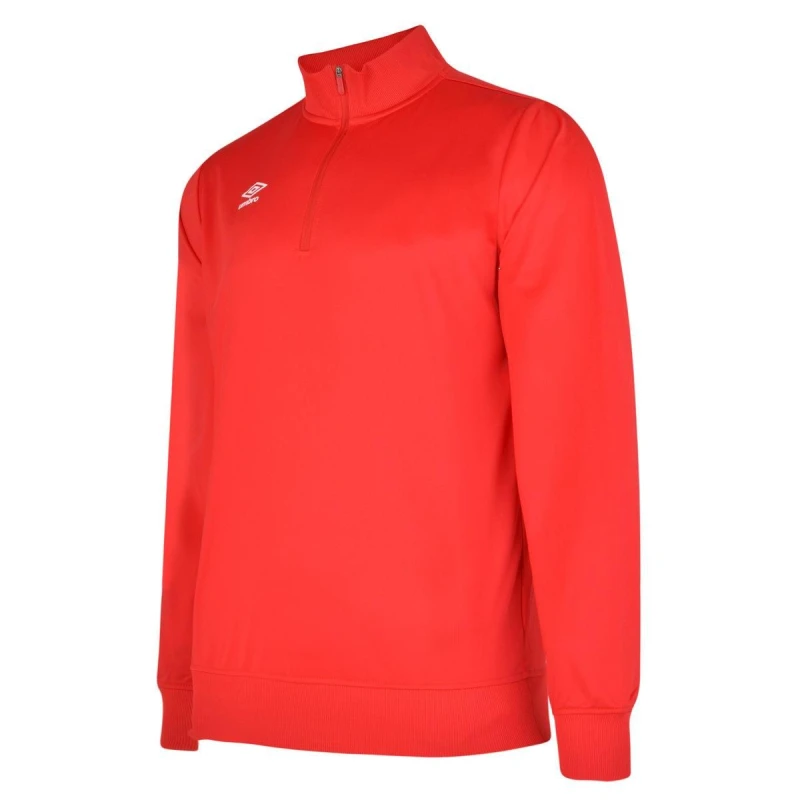 Image of Umbro Umbro Men Club Essential Half Zip Sweatshirt in Scarlet Size: Small Scarlet S Male 5063527471062