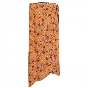 Image of Hugo Boss Reilina Wrap Skirt Orange Size L Women