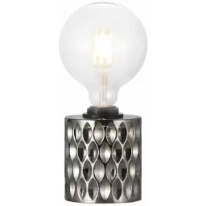 Image of Nordlux Lighting - Nordlux Hollywood Cylindrical Table Lamp Smoke Glass, E27