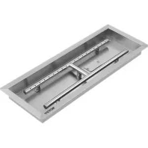Image of VEVOR Fill-in Fire Pit Pan Burner Natural Gas Fire Pit Burner 24x8 Inch Fire Pit Pan 4.4 LBS Stainless Steel Fill in Pan Linear Fire Pit Pan Metal