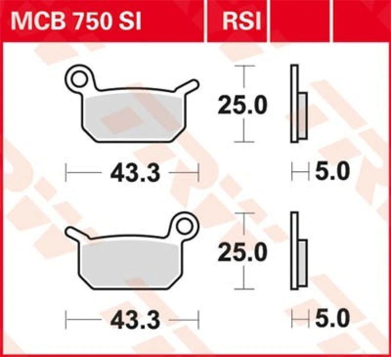 Image of TRW MCB750SI Brake pad set Brake Pad Set,disc brake (402)