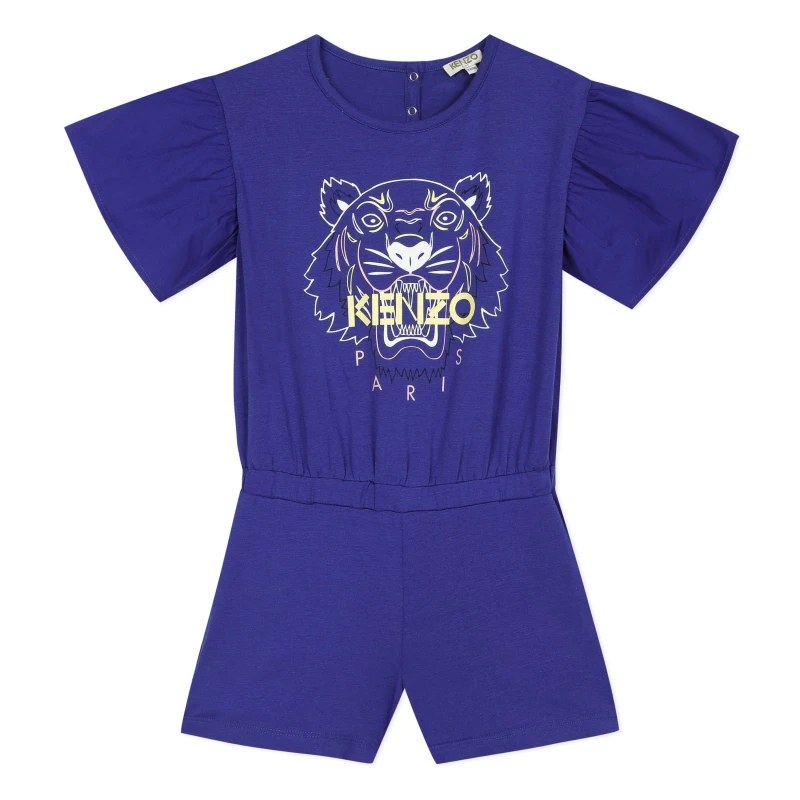 Image of Kenzo Kids Tiger Onesie Electrc Blue female 8Y