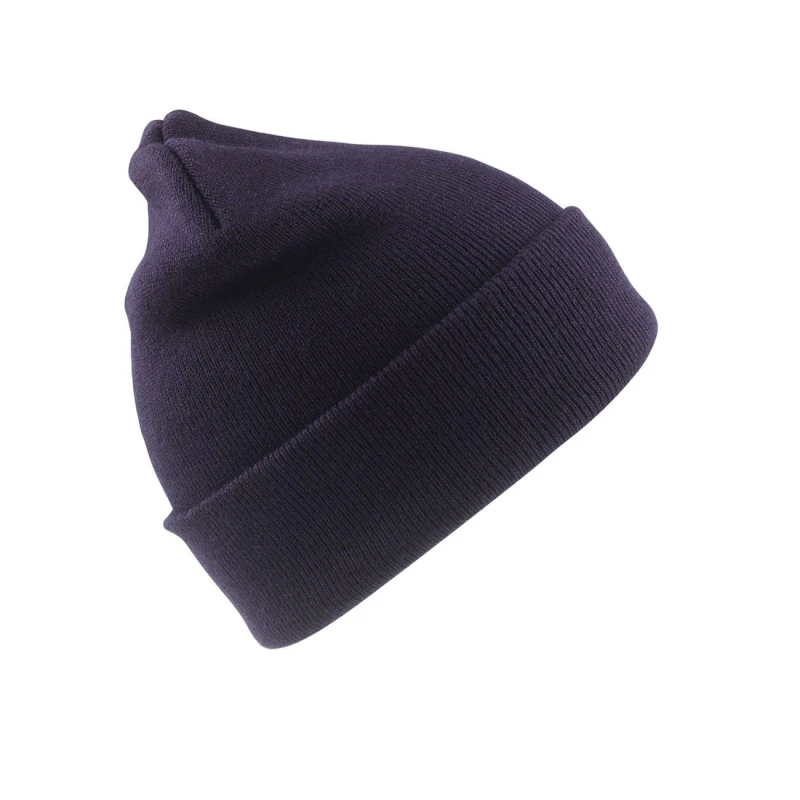 Image of Result Wool Ski Hat in Navy Navy Unisex One Size