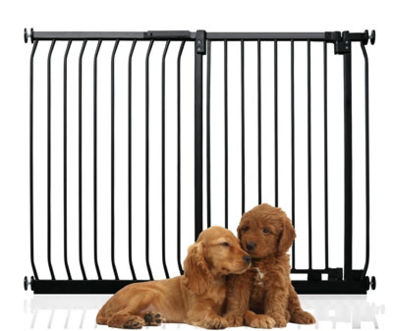 Image of Bettacare Extra Tall Elite Dog Gate, 125Cm - 134Cm, Matt Black, Extra Tall 96.8Cm In Height, Pressure Fit Pet Gate