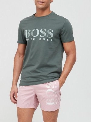 Image of Hugo Boss UV Protection Beach T-Shirt Army Green Size M Men