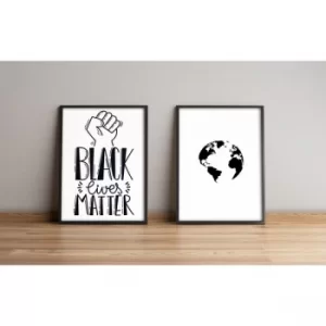 Image of 2PYSCT-028 Multicolor Decorative Framed MDF Painting (2 Pieces)