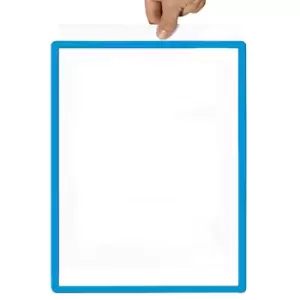 Image of Frame with transparent film, format A4, pack of 10, self-adhesive, blue