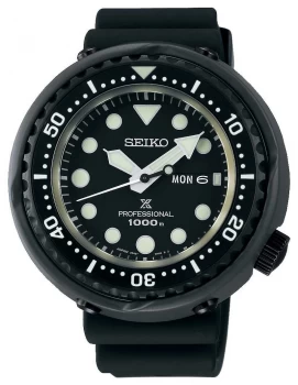 Image of Seiko Mens Prospex Tuna Divers Black Silicone Strap Watch