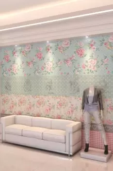 Image of Wonderland Cottage Core Patterns Multi Matt Smooth Paste the Wall Mural 350cm wide x 280cm high