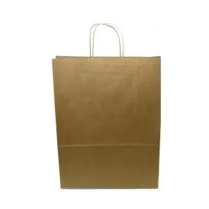 Image of Kraft Paper Carrier Bag Twisted Handles Large 320x420x150mm 100g