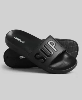 Image of Superdry Mens Code Core Pool Sliders Black - Size: M