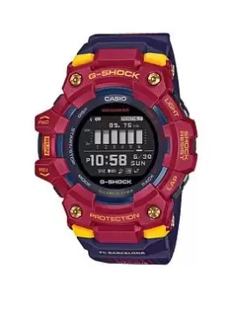 Image of Casio Limited Edition FC Barlecona Activity Gbd-100Bar-4Er Mens Watch, Red/Blue, Men