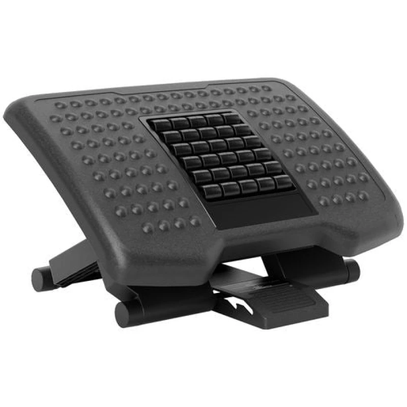 Image of HOMCOM Foot Rest For Under Desk With Massage Function, Adjustable Angle And Height, Black 922-010V00BK