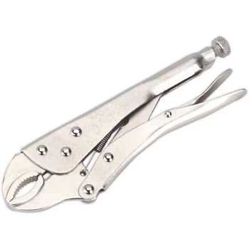Image of S0487 Locking Pliers 215mm Curved Jaw - Sealey