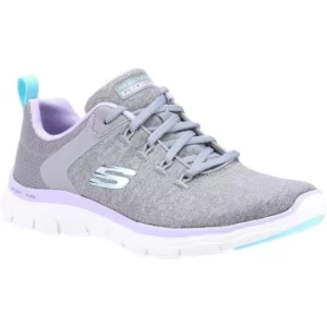 Image of Skechers Womens Flex Appeal 4.0 Brilliant View Shoes Gray/Lavender UK8