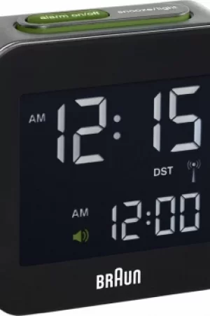 Image of Braun Clocks Travel Alarm Clock Radio Controlled BNC008BK-RC