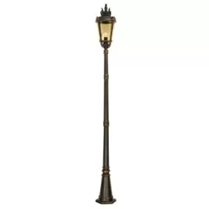 Image of Outdoor IP44 1 Bulb Lamp Post Weathered Bronze LED E27 150W