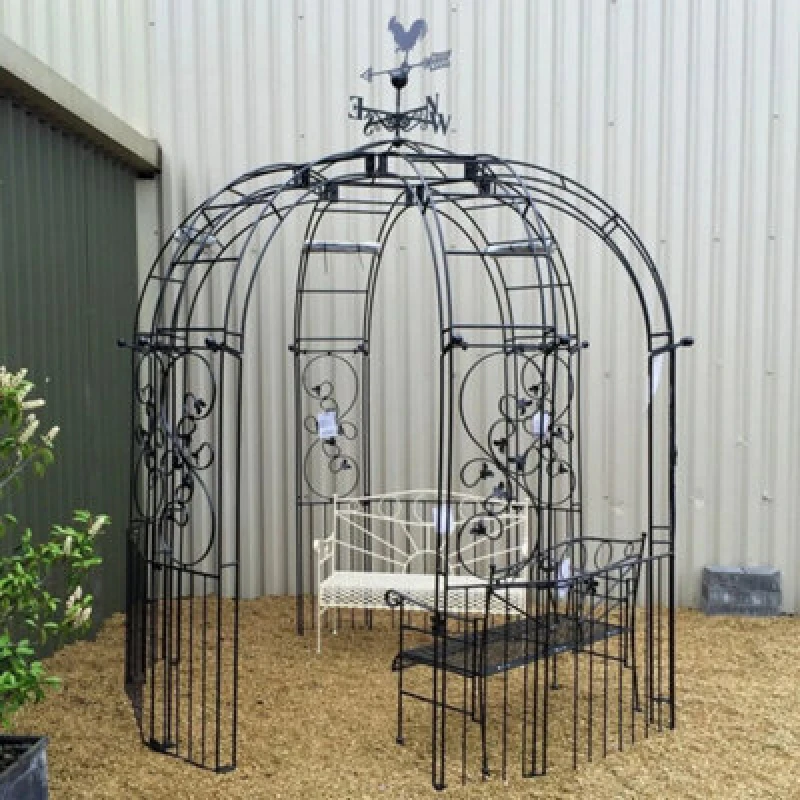 Image of Poppy Forge Flower Traditional 6 Sided And Panels - (Includes Ground Spikes) - W244 X H256 Cm