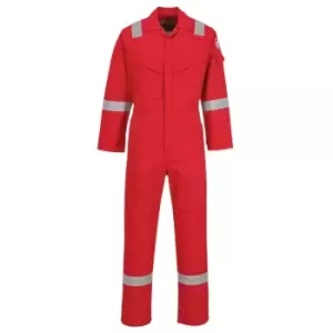 Image of Biz Flame Mens Aberdeen Flame Resistant Antistatic Coverall Red Medium 32"