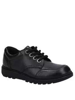 Image of Hush Puppies Kiera Senior School Shoes - Black, Size 3 Older