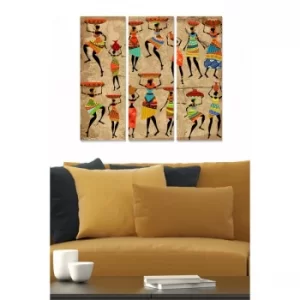 Image of MDF2636541 Multicolor Decorative MDF Painting (3 Pieces)