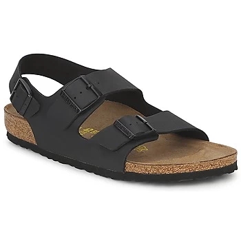 Image of Birkenstock MILANO mens Sandals in Black,9.5,10.5