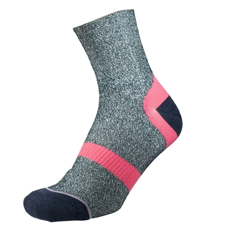 Image of 1000 Mile Socks Approach Repreve Double Layer Sock Made from 71% recycled materials Navy Marl Mauve S