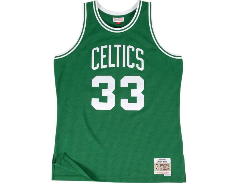Image of Mitchell And Ness Nba Boston Celtics 1985-1986 Larry Bird Jersey Green S